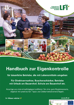 Titelbild Handbuch zur Eigenkontrolle für bäuerliche Betriebe, die mit Lebensmitteln umgehen